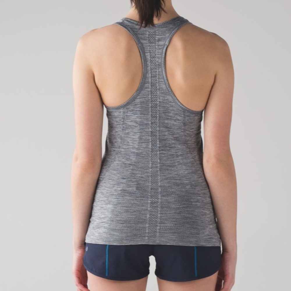 Lululemon Swiftly Tech Racerback Slate/White Like… - image 3